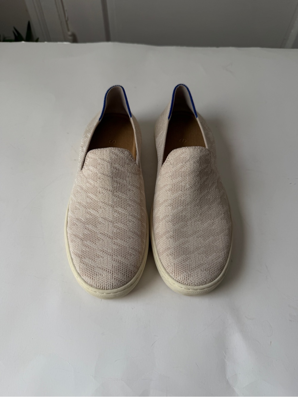 Rothy’s Ivory Houndstooth Slip On Sneaker Shoes Collectors Edition Classic Sz 7